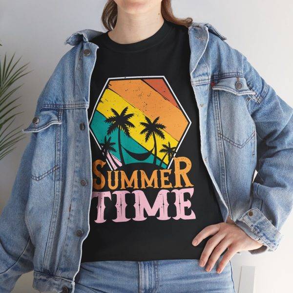 Summer Time Unisex Heavy Cotton Tee - Tropical Vibes T-Shirt Summer Time Unisex Heavy Cotton Tee - Tropical Vibes T-Shirt