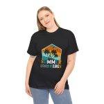 Summer Vibes Unisex Heavy Cotton Tee - Tropical Graphic T-Shirt