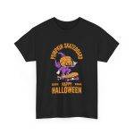 Happy Halloween PUMPKIN SKATEBOAR Black Color T-Shirt For Unisex Heavy Cotton Tee