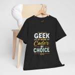 Programmer GEEK BY NATURE Coder BY CHOICE Black Color T-Shirt For Unisex Heavy Cotton Tee