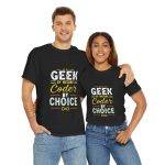 Programmer GEEK BY NATURE Coder BY CHOICE Black Color T-Shirt For Unisex Heavy Cotton Tee