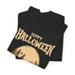 Happy Halloween Black Color T-Shirt For Unisex Heavy Cotton Tee