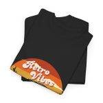 Retro Vibes Black Color T-Shirt For Men Heavy Cotton Tee