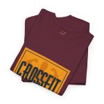 GYM Cross Fit Go Hard Or Go Home Maroon Color T-Shirt For Unisex Heavy Cotton Tee