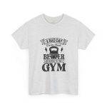 Motivational Gym Tee - "A Bad Day Can Be Made Better by Going to the Gym" Unisex Heavy Cotton T-Shirt
