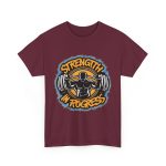 Strength In Progress Maroon Color T-Shirt For Unisex Heavy Cotton Tee