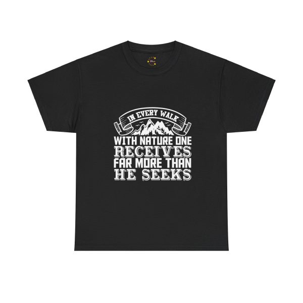 Mountains typography Black color Tshirt For Unisex Heavy Cotton Tee