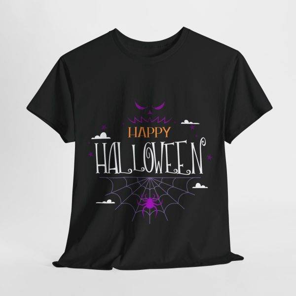 Happy Halloween Black Color T-Shirt For Unisex Heavy Cotton Tee Happy Halloween Black Color T-Shirt For Unisex Heavy Cotton Tee