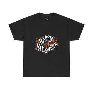 Happy Halloween Black Color T-Shirt For Unisex Heavy Cotton Tee