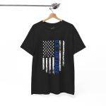 U.S. Air Force Flag Heavy Cotton Tee - Unisex Military Shirt for Veterans and Supporters