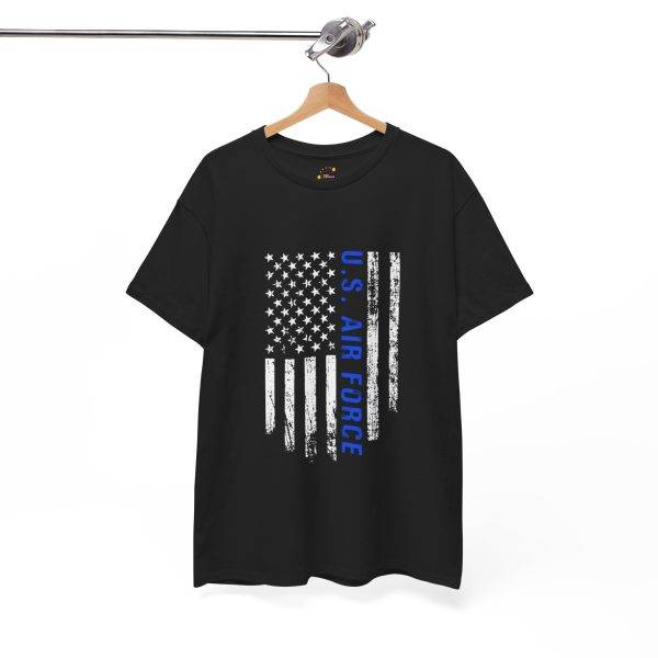 U.S. Air Force Flag Heavy Cotton Tee - Unisex Military Shirt for Veterans and Supporters