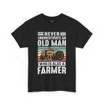 Never Underestimate an Old Man Farmer Unisex Heavy Cotton Tee