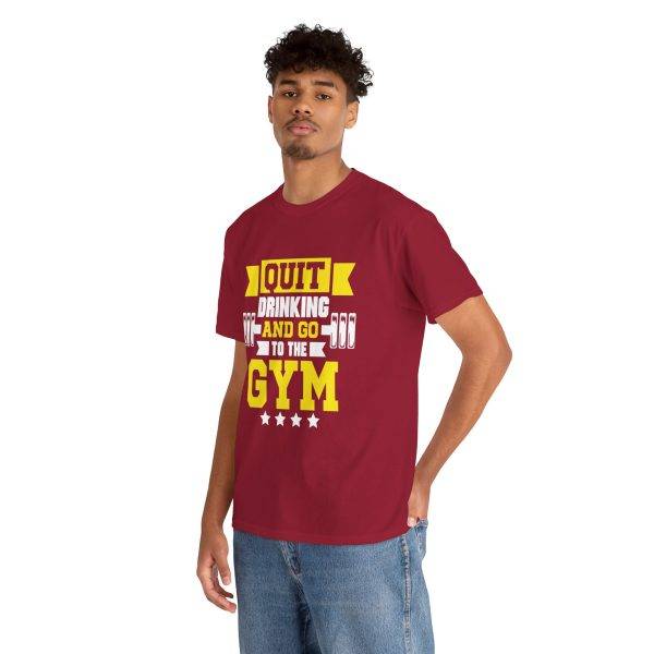 Motivational Gym Tee - Quit Drinking and Go to the Gym