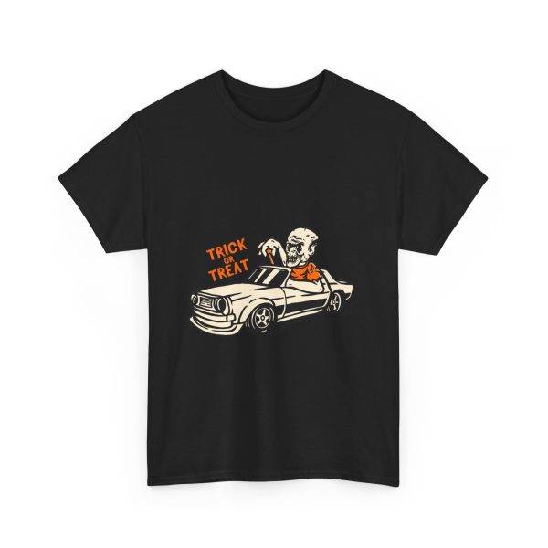 Halloween Trick Or Treat Black Color T-Shirt For Unisex Heavy Cotton Tee