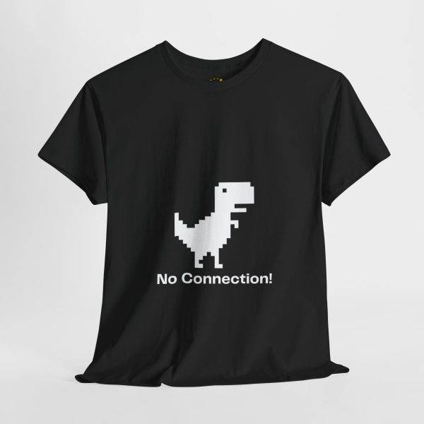 No Connection Black Color T-Shirt For Unisex Heavy Cotton Tee