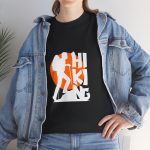 Hiking Black Color T-Shirt For Unisex Heavy Cotton Tee