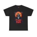 Halloween Fright Night Black Color T-Shirt For Unisex Heavy Cotton Tee