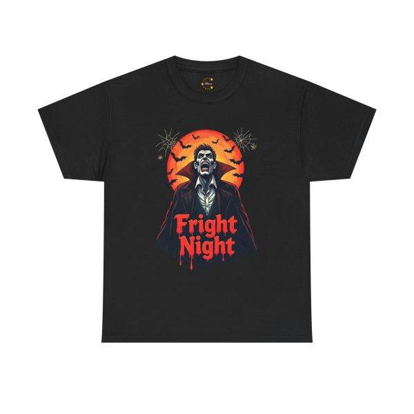 Halloween Fright Night Black Color T-Shirt For Unisex Heavy Cotton Tee