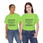 Gardening is My Therapy Unisex Heavy Cotton Tee - Vibrant Green T-Shirt for Plant Lovers