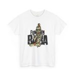 Funky baba white Color T-Shirt For Unisex Heavy Cotton Tee