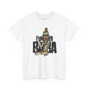 Funky baba white Color T-Shirt For Unisex Heavy Cotton Tee
