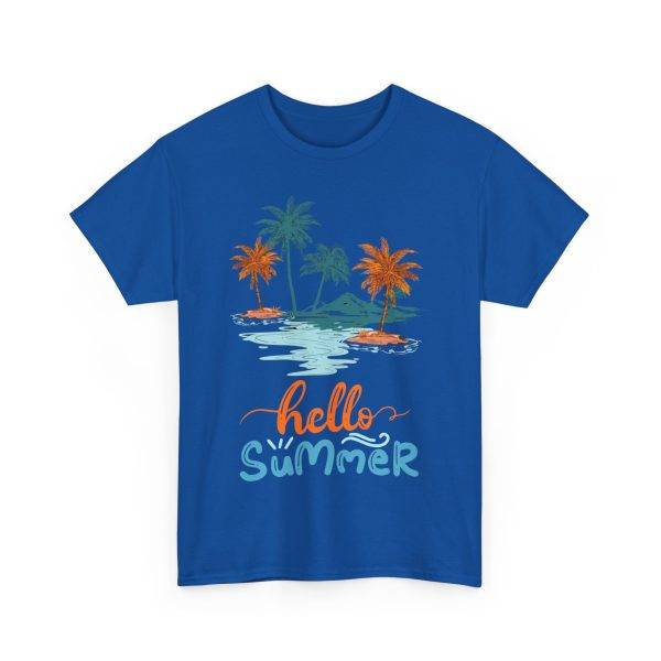 Hello Summer Royal Color T-Shirt For Unisex Heavy Cotton Tee Hello Summer Royal Color T-Shirt For Unisex Heavy Cotton Tee