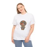 Scary Doll White Color Tshirt For Unisex Heavy Cotton Tee
