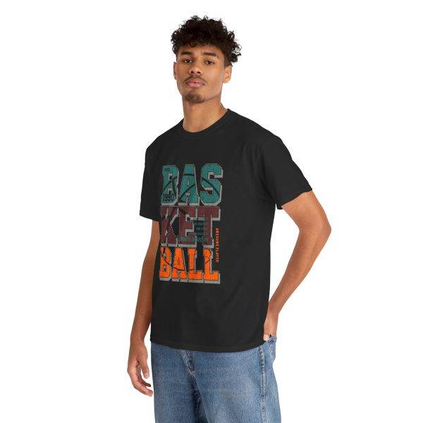 Vintage Basketball Unisex Heavy Cotton Tee - Sporty Graphic T-Shirt for Fans