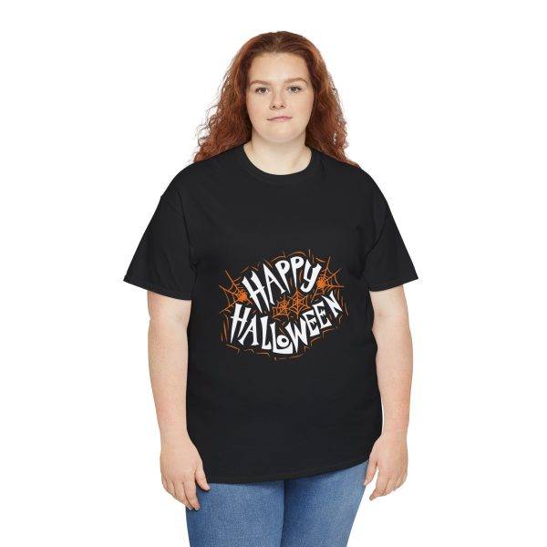 Happy Halloween Black Color T-Shirt For Unisex Heavy Cotton Tee Happy Halloween Black Color T-Shirt For Unisex Heavy Cotton Tee
