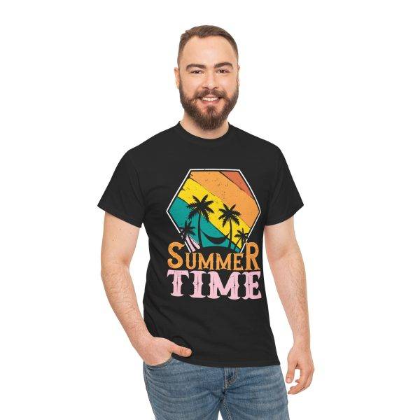 Summer Time Unisex Heavy Cotton Tee - Tropical Vibes T-Shirt Summer Time Unisex Heavy Cotton Tee - Tropical Vibes T-Shirt