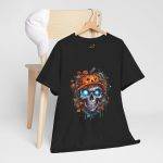 Scary Halloween pumpkin Black Color T-Shirt For Unisex Heavy Cotton Tee