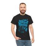 Street Racing Black Color T-Shirt For Men Heavy Cotton Tee