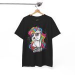 Hipster Unicorn black color Tshirt For Unisex Heavy Cotton Tee