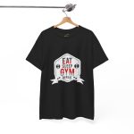 Eat Sleep Gym Repeat Unisex Heavy Cotton Tee - Motivational Workout Shirt