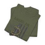 American Veteran Military Green Color T-Shirt For Unisex Heavy Cotton Tee