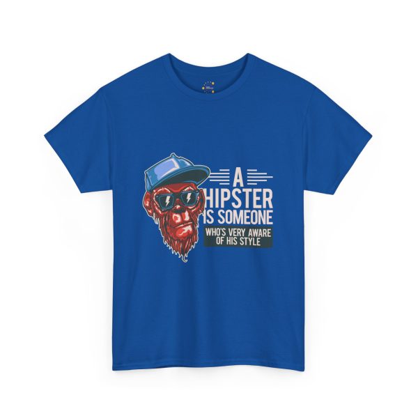 Monkey face A Hipster In Someone Royal Color Tshirt For Unisex Heavy Cotton Tee