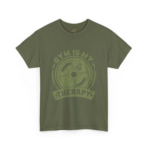 Gym Is My Therapy Unisex Heavy Cotton Tee - Workout Shirt for Fitness Enthusiasts