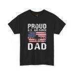 Proud U.S. Air Force Dad Unisex Heavy Cotton Tee - Patriotic Father's Day Gift