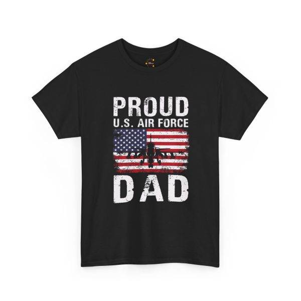 Proud U.S. Air Force Dad Unisex Heavy Cotton Tee - Patriotic Father's Day Gift