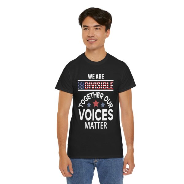 We Are Indivisible Usa Flag T-Shirt for men Heavy Cotton Tee