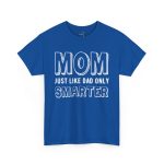 Mother Mom Just Like Dad Only Smarter Royal Color Tshirt For Unisex Heavy Cotton Tee