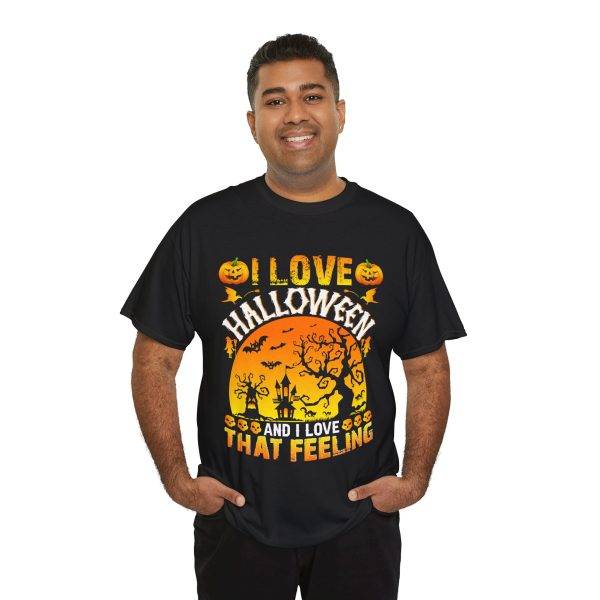 I Love Halloween Block Color T-Shirt For Unisex Heavy Cotton Tee I Love Halloween Block Color T-Shirt For Unisex Heavy Cotton Tee