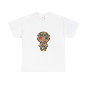 Scary Doll White Color Tshirt For Unisex Heavy Cotton Tee