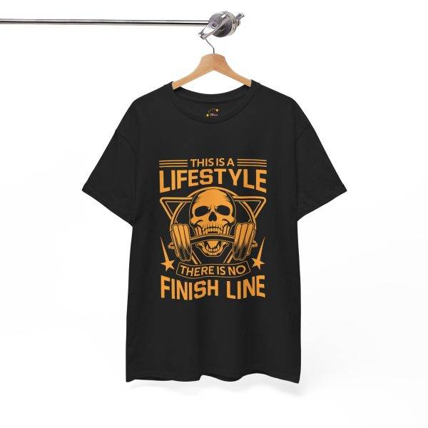 Men's Skull GYM Lifestyle Tee - 'This is a Lifestyle, There is No Finish Line' Men's Skull GYM Lifestyle Tee - 'This is a Lifestyle, There is No Finish Line'