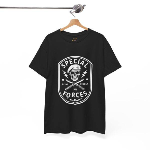SPECIAL FORCES SILENT DEADLY 1979 Black Color T-Shirt For Unisex Heavy Cotton Tee