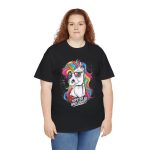 Hipster Unicorn black color Tshirt For Unisex Heavy Cotton Tee