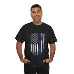 U.S. Air Force Flag Heavy Cotton Tee - Unisex Military Shirt for Veterans and Supporters