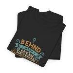 Behind every success Programmer  Black Color T-Shirt For Unisex Heavy Cotton Tee