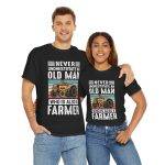 Never Underestimate an Old Man Farmer Unisex Heavy Cotton Tee