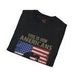 This is how Americans take a knee Black Color T-Shirt For Unisex Soft style T-Shirt